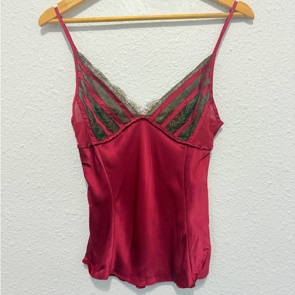 vintage y2k victoria's secret silk cami tank top lace coquette cool girl fairy